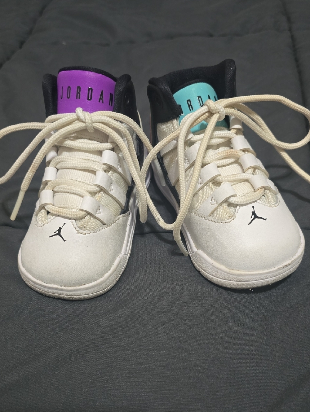 Air Jordan Toddler Baby Max Aura Sneakers Shoes, Teal Purple, 5C